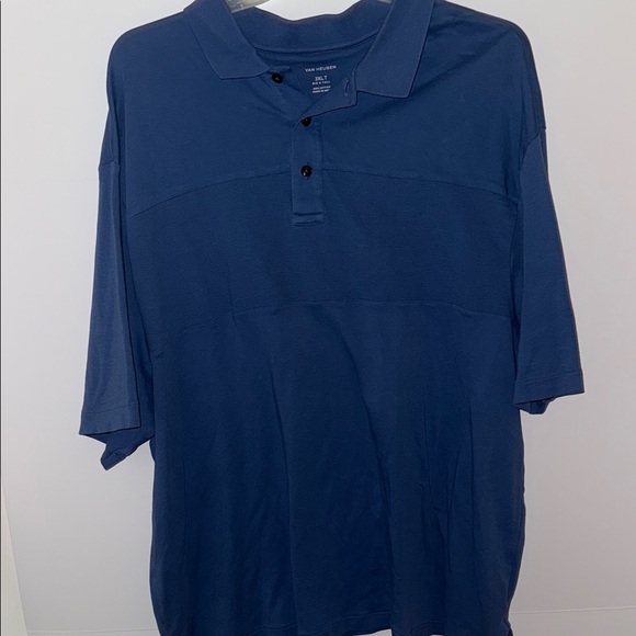 Van Heusen Other - Van Heusen Blue Polo Shirt Classic Knit Short Sleeve
